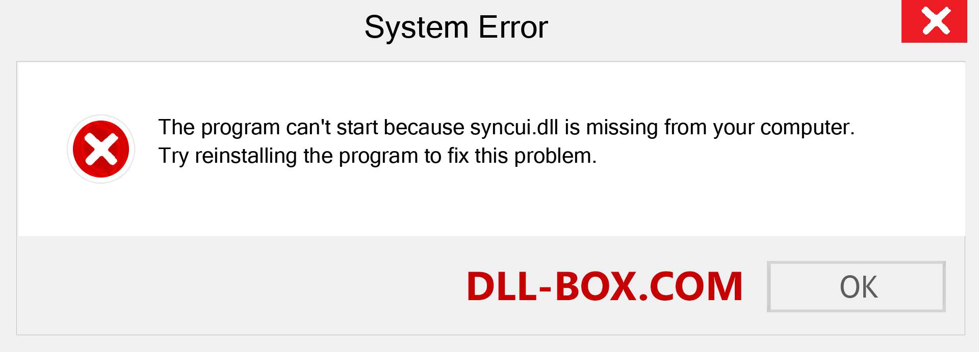  syncui.dll file is missing?. Download for Windows 7, 8, 10 - Fix  syncui dll Missing Error on Windows, photos, images